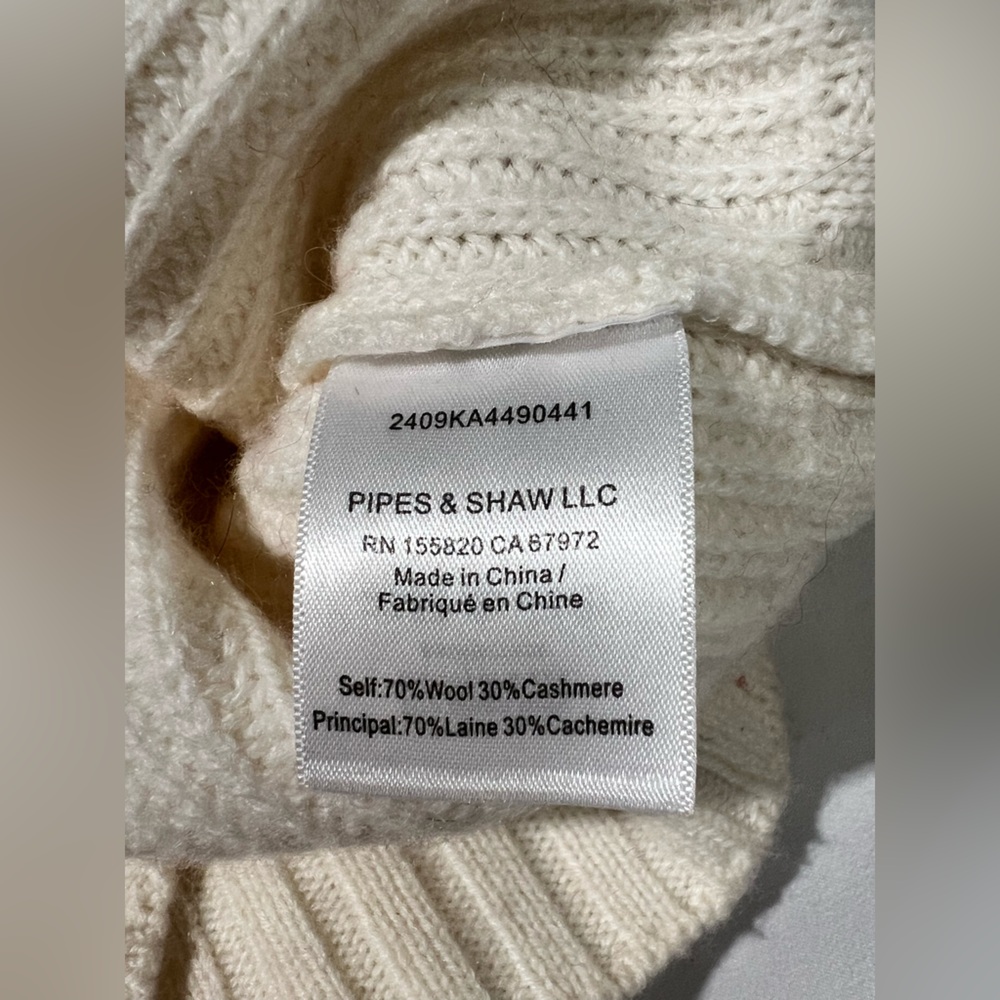 Veronica Beard Ecru Matilda Wool Cashmere Sweater | XS - Picture 13 of 13